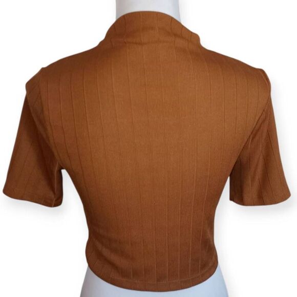 FOREVER 21 BROWN CROP TOP SZ.L EUC - Picture 4 of 5